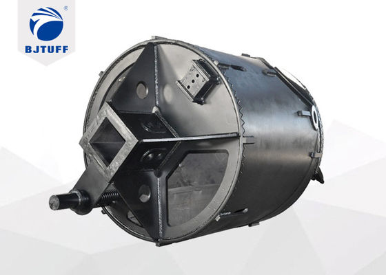 Double bottom and double cut drill bucket with bullet teeth