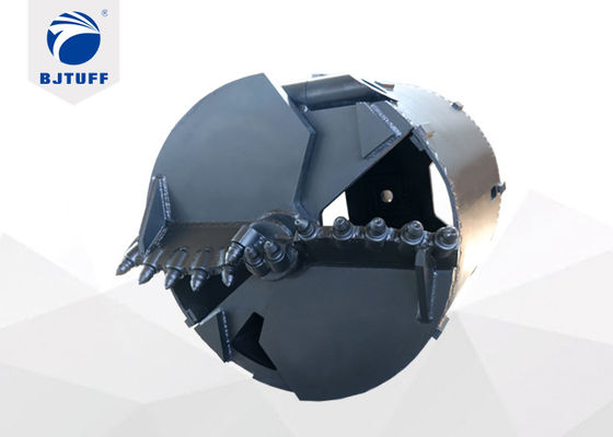 Q345/460 NM400 Pebble Rock Drilling Piling Bucket With Core Barrel Cutting Ring
