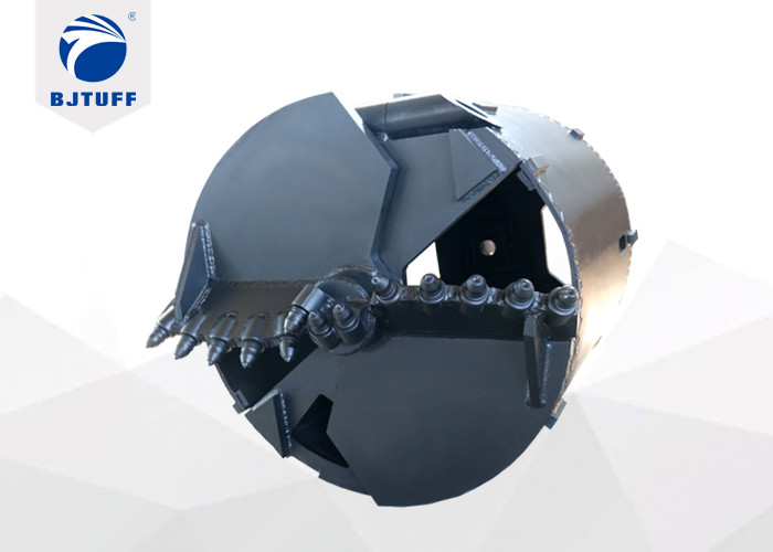 Q345/460 NM400 Pebble Rock Drilling Piling Bucket With Core Barrel Cutting Ring